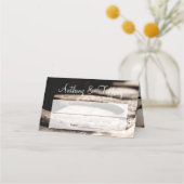 Rustige Hoefijzers Cowboy Wedding Plaatskaartje (Voorkant)