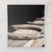 Rustige Hoefijzers Cowboy Wedding Plaatskaartje (Binnenkant ongevouwen)