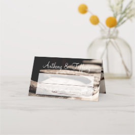 Rustige Hoefijzers Cowboy Wedding Plaatskaartje