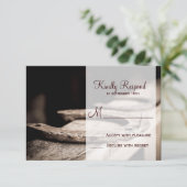 Rustige Hoefijzers Cowboy Wedding RSVP-kaart RSVP Kaartje (Staand voorkant)