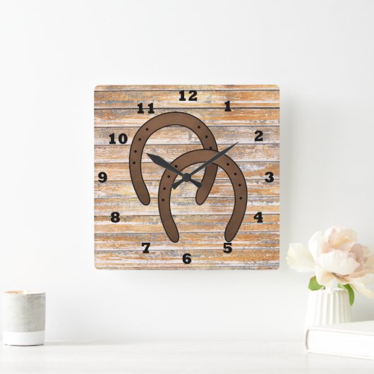 Rustige hoefijzers decor klok (Huis)