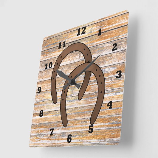 Rustige hoefijzers decor klok (Hoek)