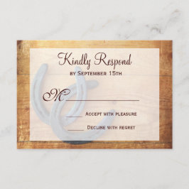 Rustige Hoefijzers die RSVP-kaarten wedden RSVP Kaartje