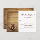 Rustige Hoefijzers die RSVP-kaarten wedden RSVP Kaartje (Voorkant / Achterkant)