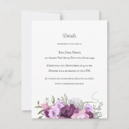 Rustige Hoefijzers en bloemen Paars Kaart