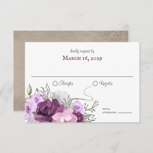 Rustige Hoefijzers en Flowers Barn Wood Uitnodigin Kaart (Voorkant / Achterkant)