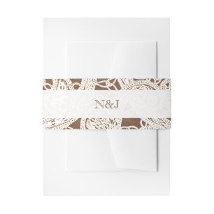 Rustige Hoefijzers en Lace Country Wedding Uitnodigingen Wikkel