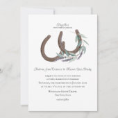 Rustige Hoefijzers en lavender Kaart (Voorkant)