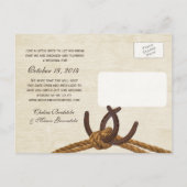 Rustige Hoefijzers in het land Sla de datum op Aankondigingskaart (Achterkant)