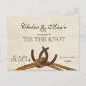 Rustige Hoefijzers in het land Sla de datum op Aankondigingskaart (Voorkant)