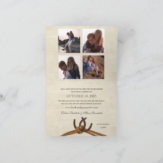 Rustige Hoefijzers in het land Sla de datum op Kaart (Binnen)