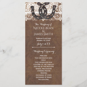 Rustige Hoefijzers & Lace Country Western Programm Programmakaart