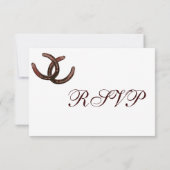 Rustige Hoefijzers Landbruiloft RSVP-kaarten RSVP Kaartje (Achterkant)