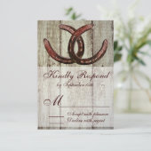 Rustige Hoefijzers Landstijl Weddenschap RSVP (Staand voorkant)