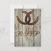 Rustige Hoefijzers Landstijl Weddenschap RSVP (Achterkant)