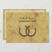 Rustige Hoefijzers met BG H-Verloving Kaart (Voorkant / Achterkant)