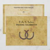 Rustige Hoefijzers met BG H Wedding Kaart (Voorkant / Achterkant)