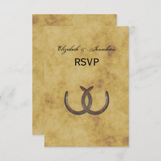 Rustige Hoefijzers met BG RSVP (Voorkant / Achterkant)