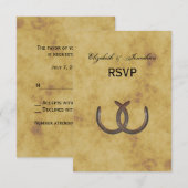 Rustige Hoefijzers met BG RSVP Kaartje (Voorkant / Achterkant)