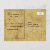 Rustige Hoefijzers met BG RSVP Uitnodiging Briefkaart (Achterkant)