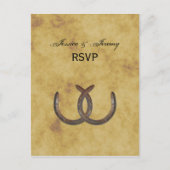 Rustige Hoefijzers met BG RSVP Uitnodiging Briefkaart (Voorkant)