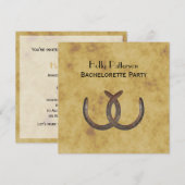Rustige Hoefijzers met BG SQ Bachelorette Kaart (Voorkant / Achterkant)