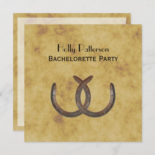 Rustige Hoefijzers met BG SQ Bachelorette Kaart (Voorkant / Achterkant)