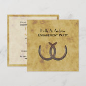 Rustige Hoefijzers met BG SQ-Verloving Kaart (Voorkant / Achterkant)