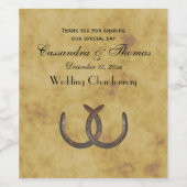 Rustige Hoefijzers met BG Wijn Etiket (Enkel label)