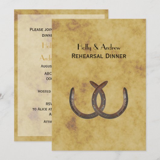 Rustige Hoefijzers met drukke bloeddruk V Kaart (Voorkant / Achterkant)