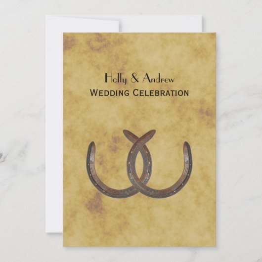 Rustige Hoefijzers met een BG/bruiloft Kaart (Voorkant)