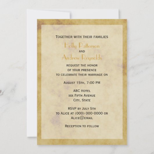 Rustige Hoefijzers met een BG/bruiloft Kaart (Achterkant)