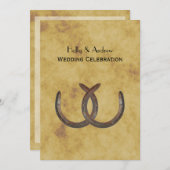 Rustige Hoefijzers met een BG/bruiloft Kaart (Voorkant / Achterkant)