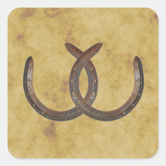 Rustige Hoefijzers Onderdruk BG-envelopzegels Vierkante Sticker (Voorkant)