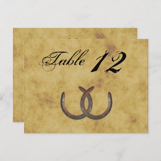 Rustige Hoefijzers Onderdruk BG-tabelnummer Briefkaart (Voorkant / Achterkant)