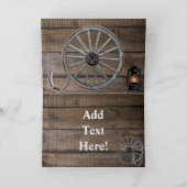 Rustige Hoefijzers op wielwielen Westerne stijl Feestdagen Kaart (Binnen)