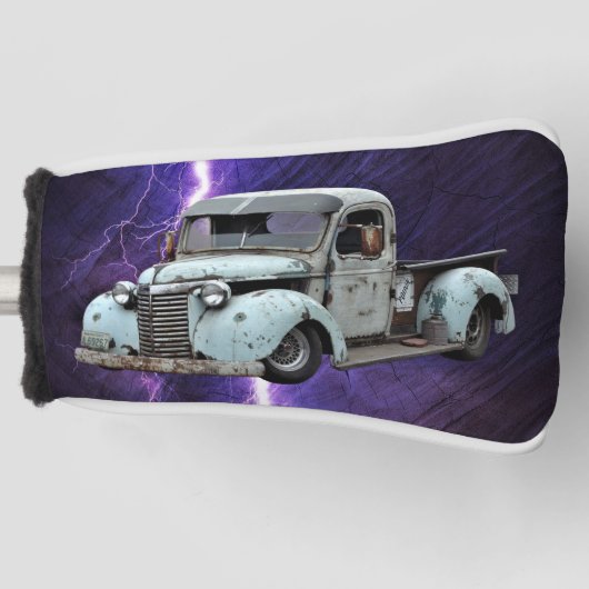 Rustige Hoefijzers op wielwielen Westerne stijl Golfheadcover (Voorkant)