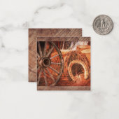 Rustige Hoefijzers op wielwielen Westerne stijl Notitiekaartje (Voorkant / Achterkant in situ)