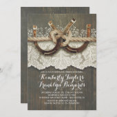 Rustige Hoefijzers Paar repetitief diner Kaart (Voorkant / Achterkant)