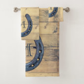 Rustige Hoefijzers Ranch & Barn Wood Planks Bad Handdoek (Insitu)