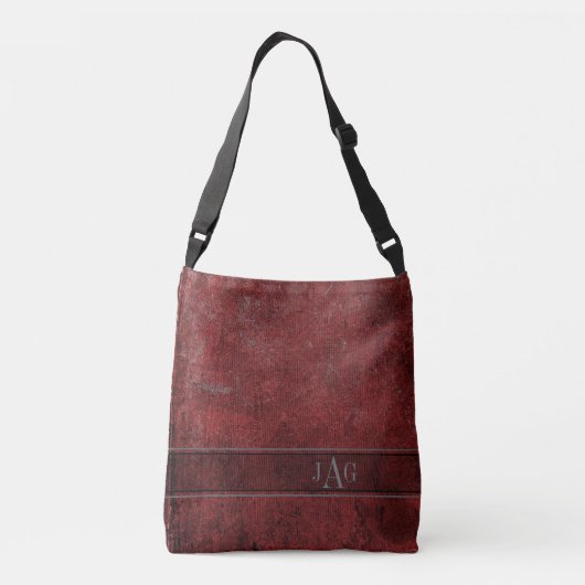 Rustige Hoesjes zakken in Bourgogne Red Crossbody Tas (Achterkant)