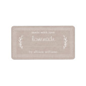 Rustige Homemade Bked Goods Jam Canning Kraft Etiket (Voorkant)