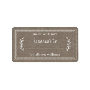 Rustige Homemade Bked Goods Jam Canning Kraft Etiket