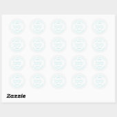 Rustige Homemade gebak artikelen Apple Pie Blue Wh Ronde Sticker (Vel)