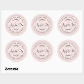 Rustige Homemade gebak artikelen Apple Pie Pastel  Ronde Sticker (Vel)