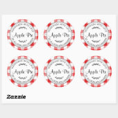 Rustige Homemade gebak artikelen Apple Pie Red Che Ronde Sticker (Vel)