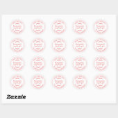Rustige Homemade gebak artikelen Apple Pie Red Whi Ronde Sticker (Vel)
