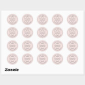 Rustige Homemade gebak artikelen Apple roze Ronde Sticker (Vel)