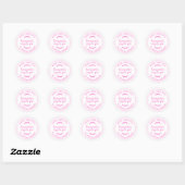 Rustige Homemade gebak artikelen Apple roze wit Ronde Sticker (Vel)