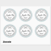 Rustige Homemade gebak Goederen Apple Pie Blue Che Ronde Sticker (Vel)